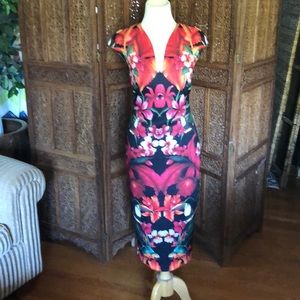 Tropical multi color Ted Baker dress!
